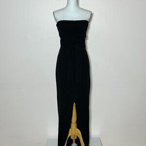Lulu's Black Strapless Jersey Gown  Size L